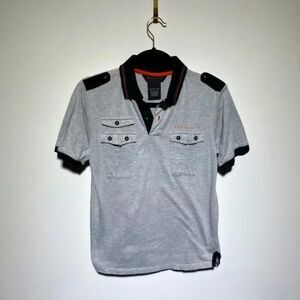 Sean John Men's Polo Shirt - Stylish Gray with Pocket Details